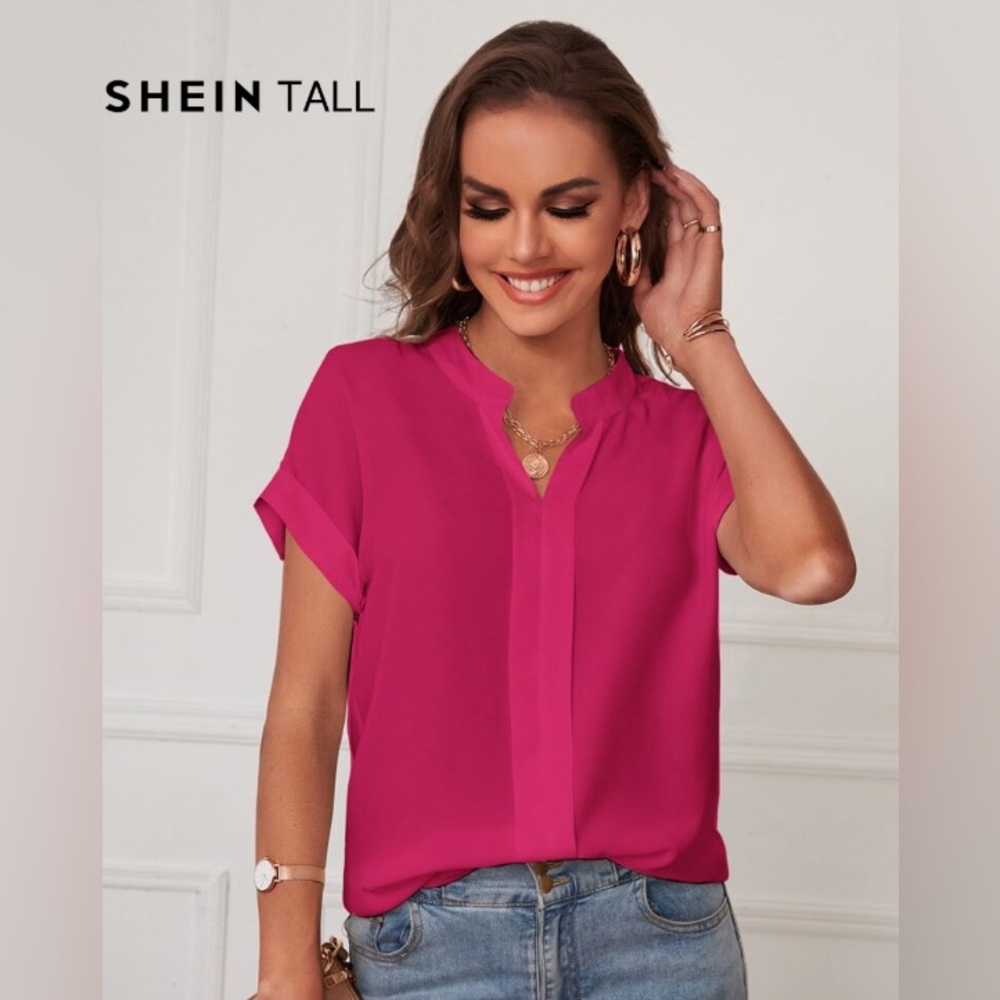 SHEIN Vibrant Pink Blouse